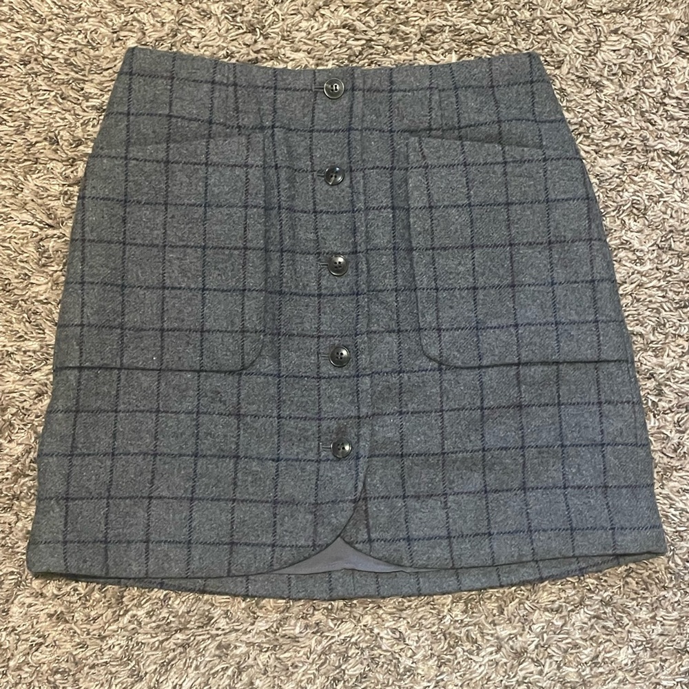 Madewell Patch-Pocket Mini Skirt in Windowpane Plaid